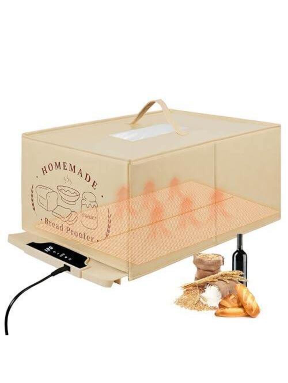 Bread Proofing Box with Temp Control & 12H Timer, Silicone Mat